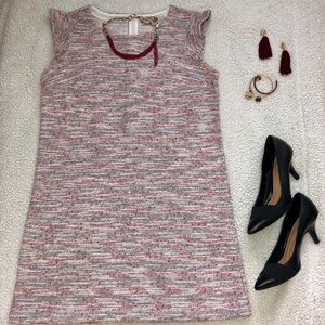 NWT LOFT Petite Shift Dress with Ruffle Sleeves